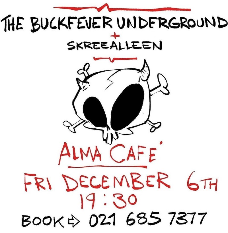 Poster for Alme Café gig.